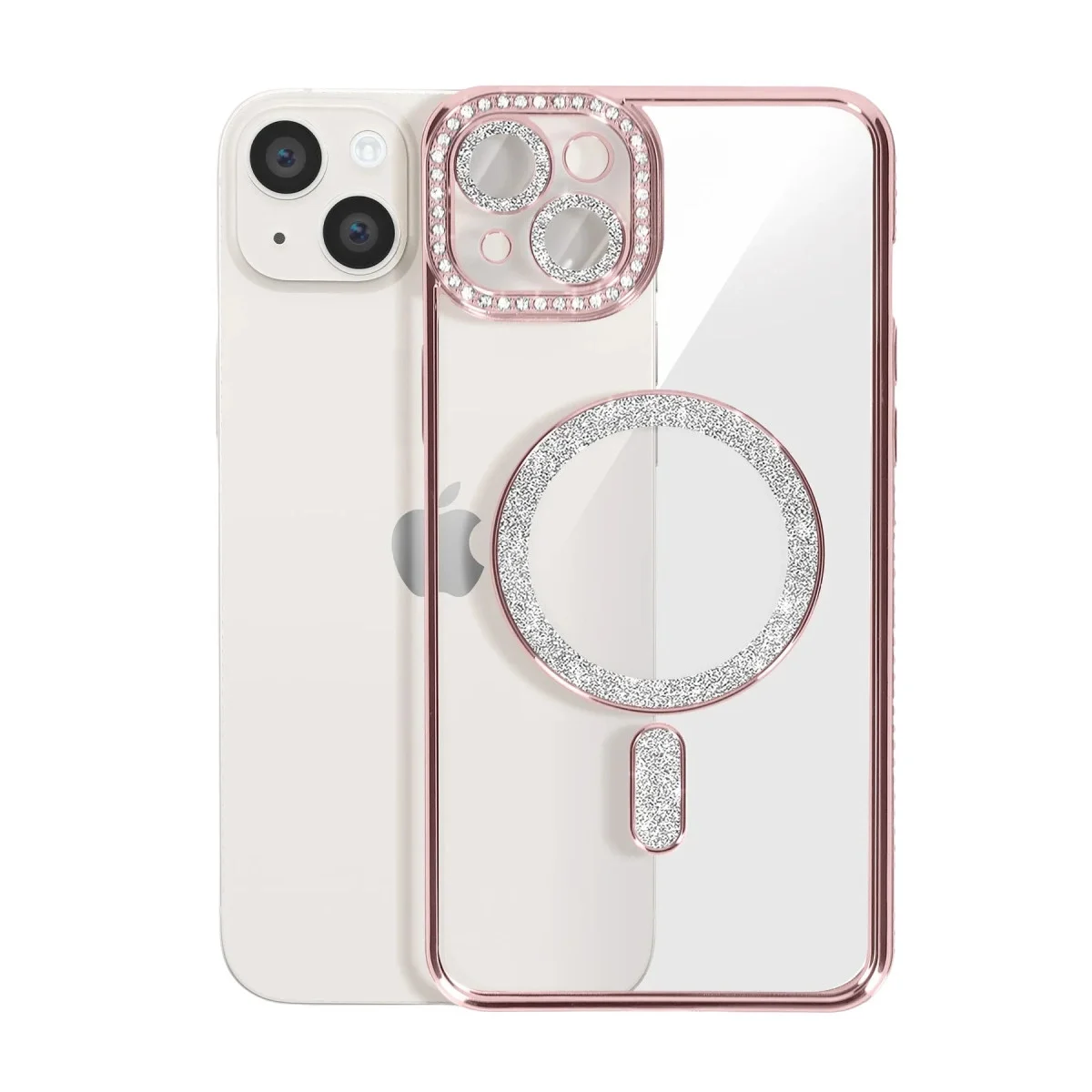 Apple İphone 15 Kılıf Joke Simli Magneticsafe Kılıf - Pembe Apple İphone 15 Kılıf Joke Simli Magneticsafe Kılıf - Pembe