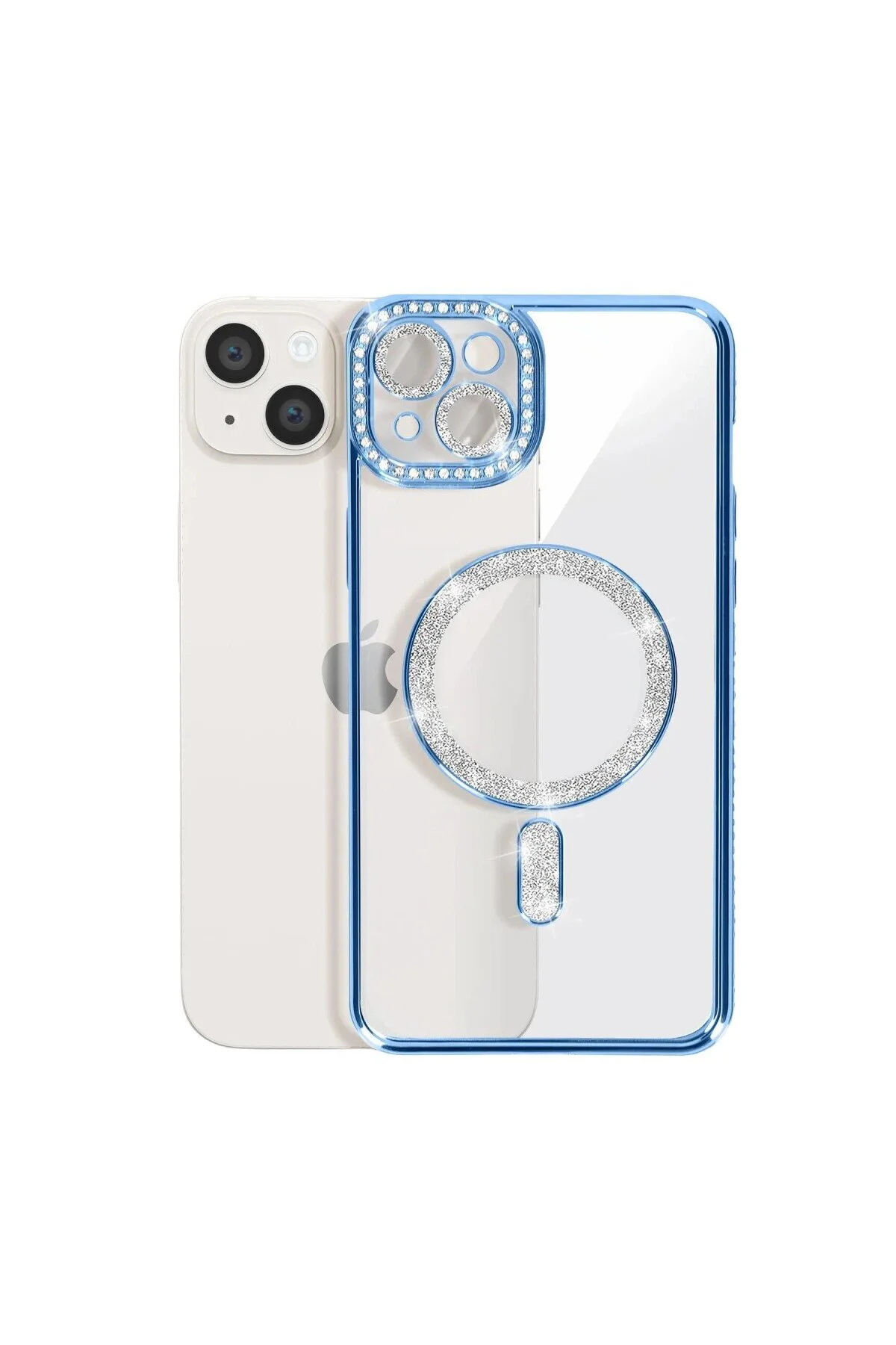 Apple İphone 15 Kılıf Joke Simli Magneticsafe Kılıf - Mavi Apple İphone 15 Kılıf Joke Simli Magneticsafe Kılıf - Mavi