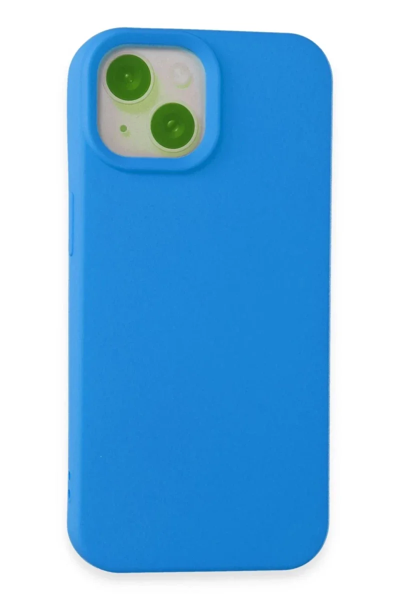 Apple iPhone 15 Kılıf Nano içi Kadife Silikon - Mavi