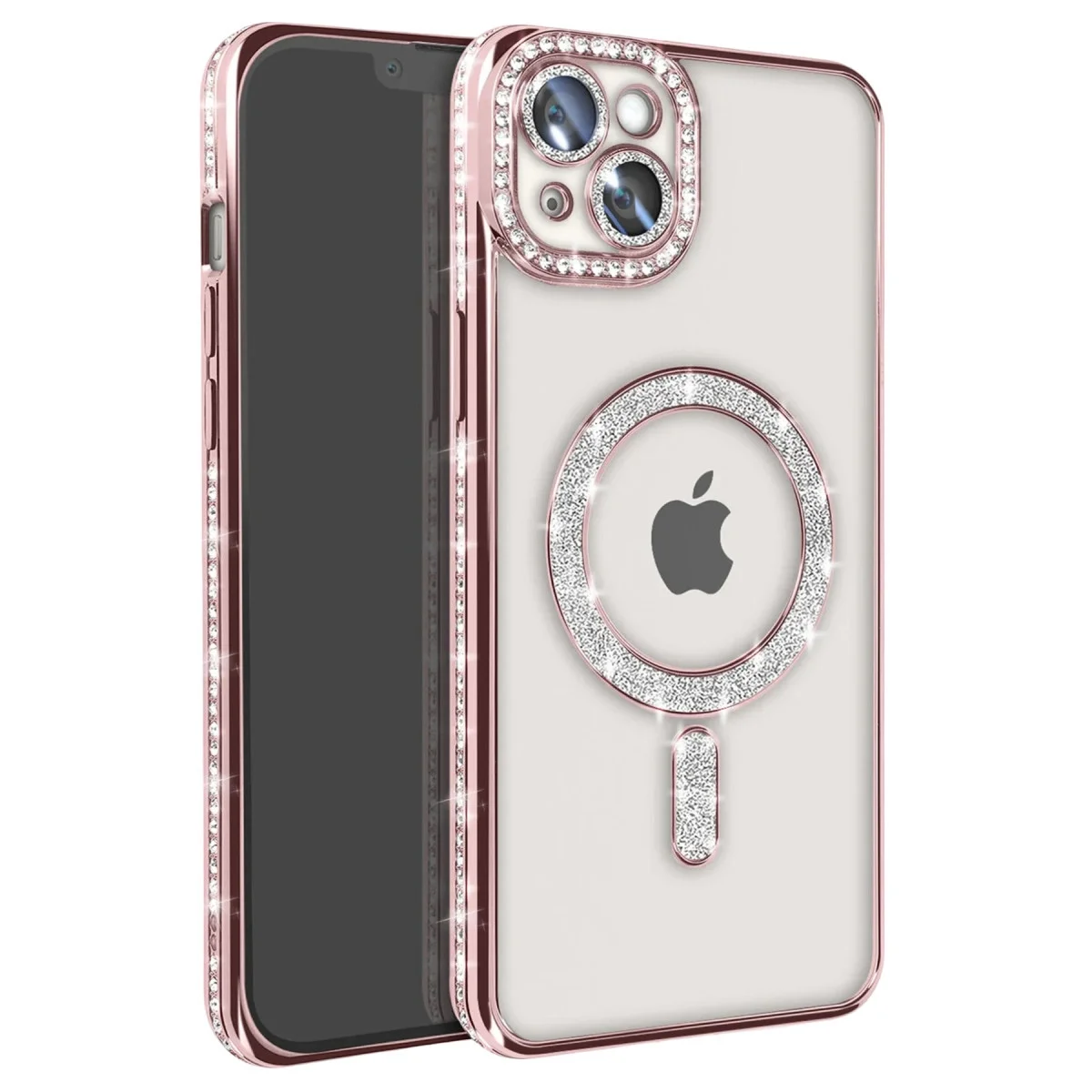 Apple İphone 15 Kılıf Joke Simli Magneticsafe Kılıf - Pembe Apple İphone 15 Kılıf Joke Simli Magneticsafe Kılıf - Pembe