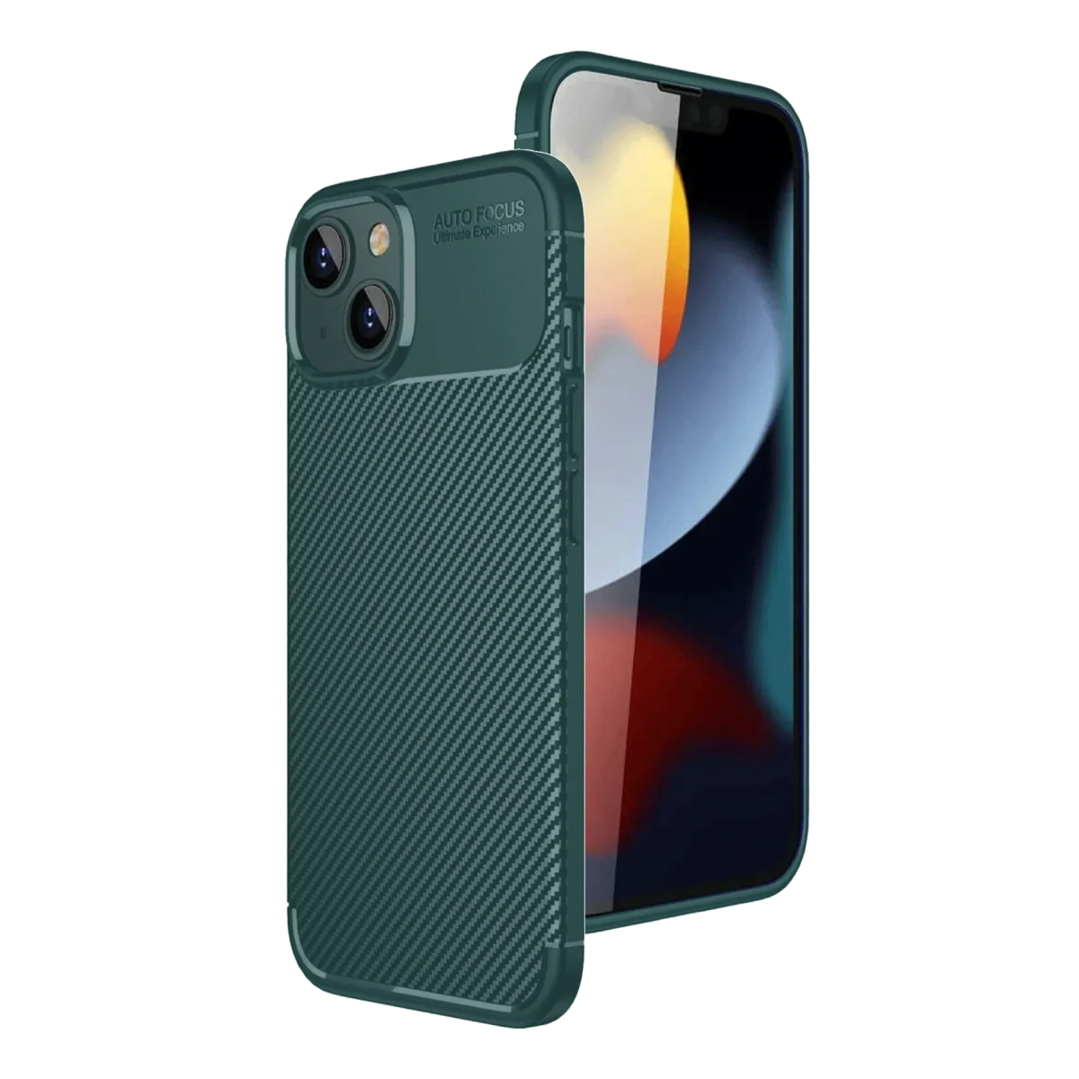 Apple İphone 15 Kılıf Auto Focus Karbon Kapak - Yeşil Apple İphone 15 Kılıf Auto Focus Karbon Kapak - Yeşil