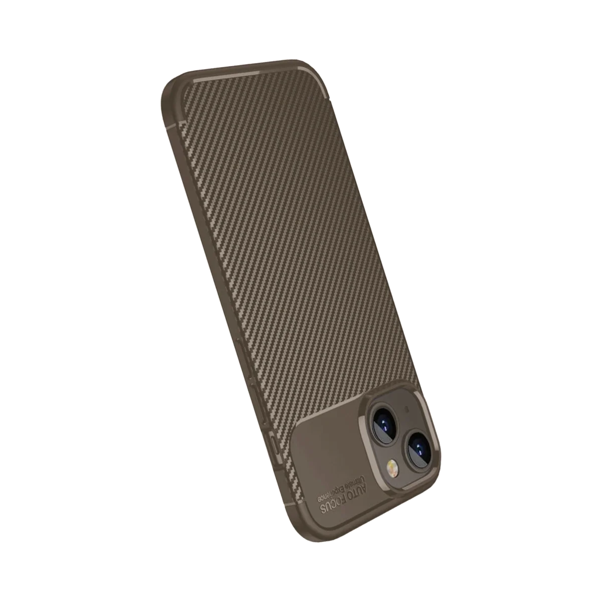 Apple İphone 15 Kılıf Auto Focus Karbon Kapak - Kahverengi Apple İphone 15 Kılıf Auto Focus Karbon Kapak - Kahverengi