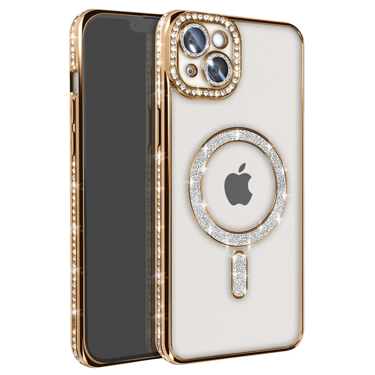 Apple İphone 15 Kılıf Joke Simli Magneticsafe Kılıf - Gold Apple İphone 15 Kılıf Joke Simli Magneticsafe Kılıf - Gold