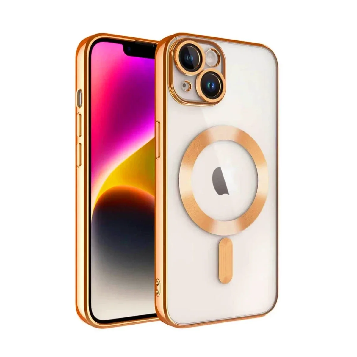 Apple iPhone 15 Kılıf Kross Magneticsafe Kapak - Turuncu Apple iPhone 15 Kılıf Kross Magneticsafe Kapak - Turuncu