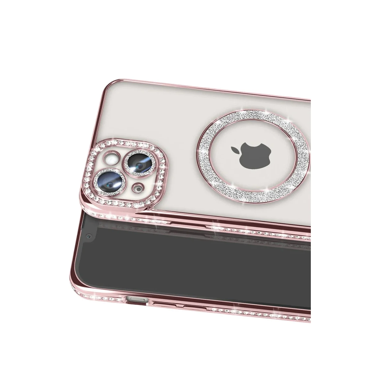 Apple İphone 15 Kılıf Joke Simli Magneticsafe Kılıf - Pembe Apple İphone 15 Kılıf Joke Simli Magneticsafe Kılıf - Pembe