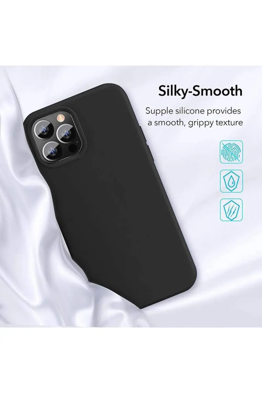 Apple iPhone 15 Plus 6.7'' İçi Kadife Silikon Kılıf Sarı