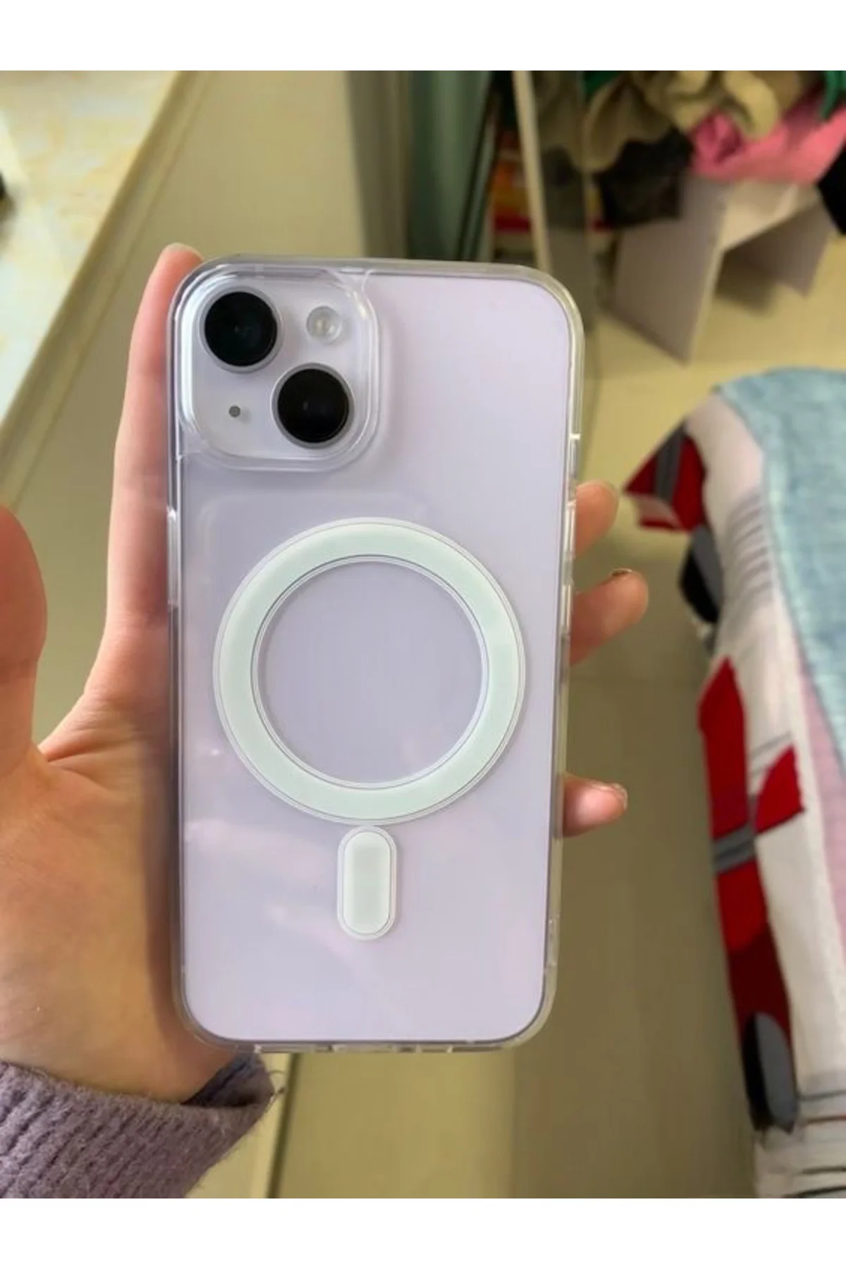 Apple iPhone 15 Plus 6.7'' Magsafe Şeffaf Silikon Kılıf