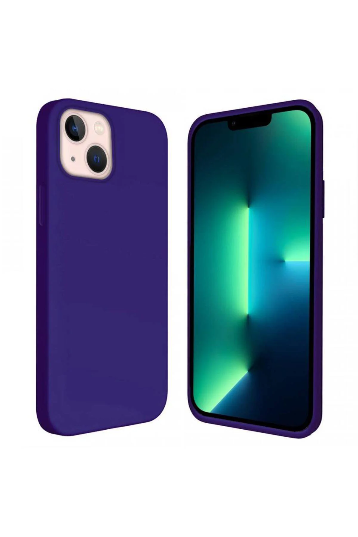 Apple iPhone 15 Plus 6.7'' İçi Kadife Silikon Kılıf Lacivert