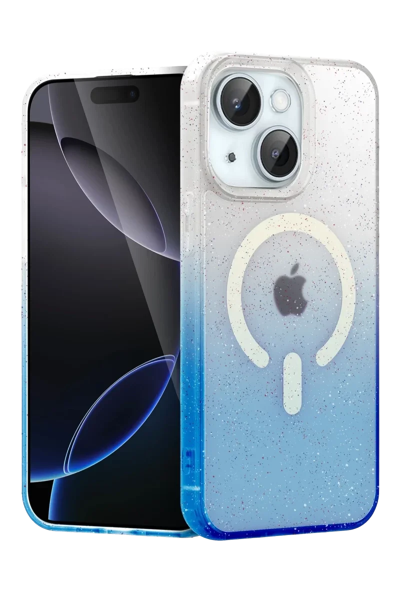 Apple iPhone 15 Plus Pummel Shiny Magsafe Kapak - Mavi Apple iPhone 15 Plus Pummel Shiny Magsafe Kapak - Mavi