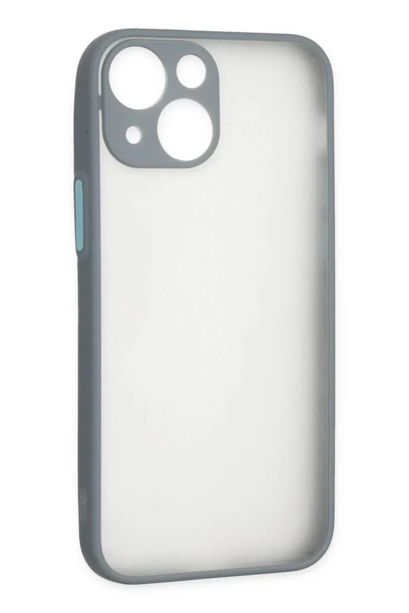 Apple iPhone 15 Plus Kılıf Montreal Silikon Kapak - Gri