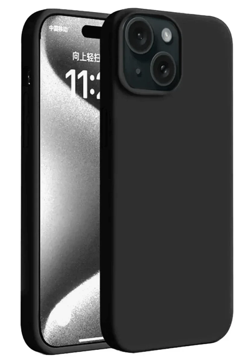 Apple iPhone 15 Plus Kılıf First Silikon - Siyah Apple iPhone 15 Plus Kılıf First Silikon - Siyah
