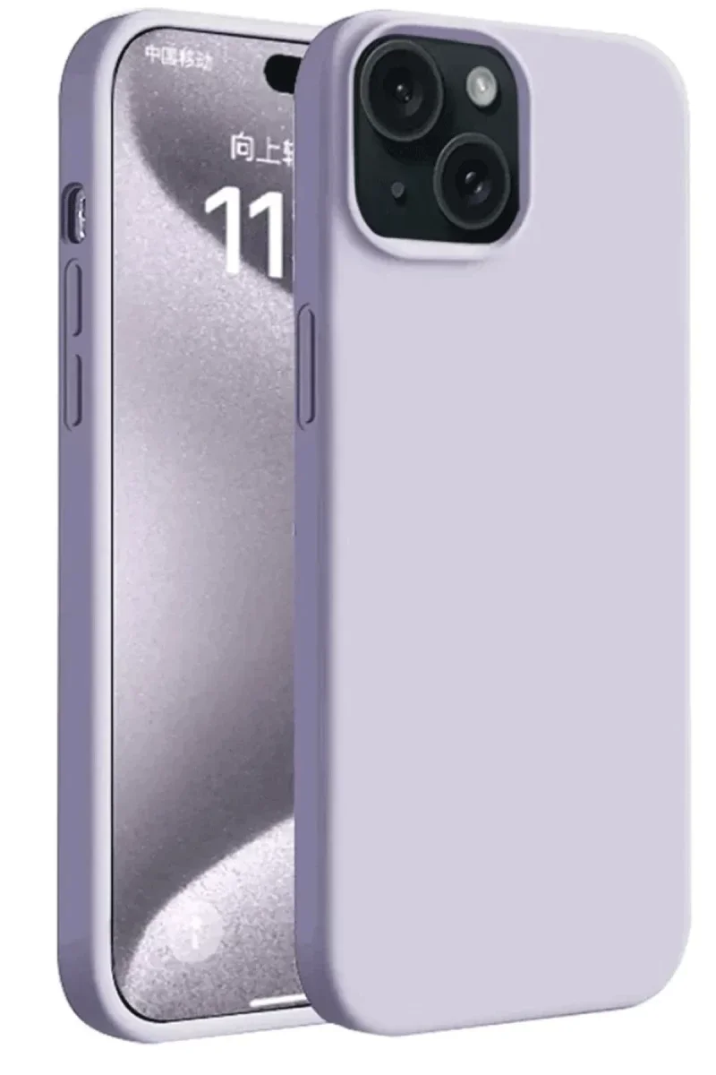 Apple iPhone 15 Plus Kılıf First Silikon - Lila Apple iPhone 15 Plus Kılıf First Silikon - Lila
