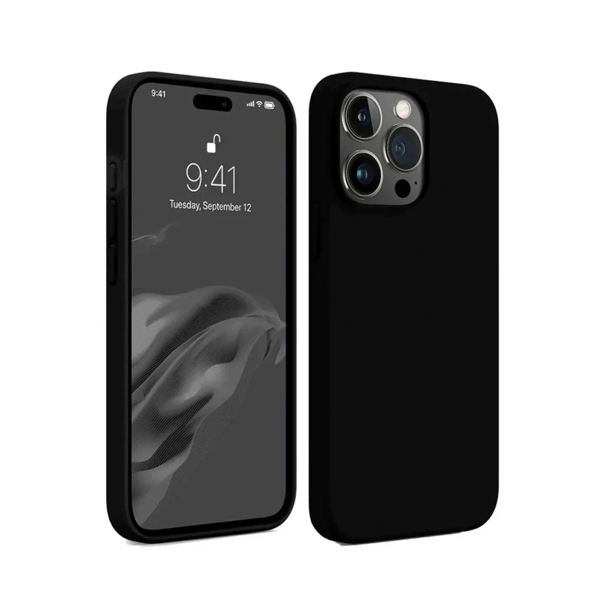 Apple iPhone 15 Pro Max Kılıf First Silikon - Siyah