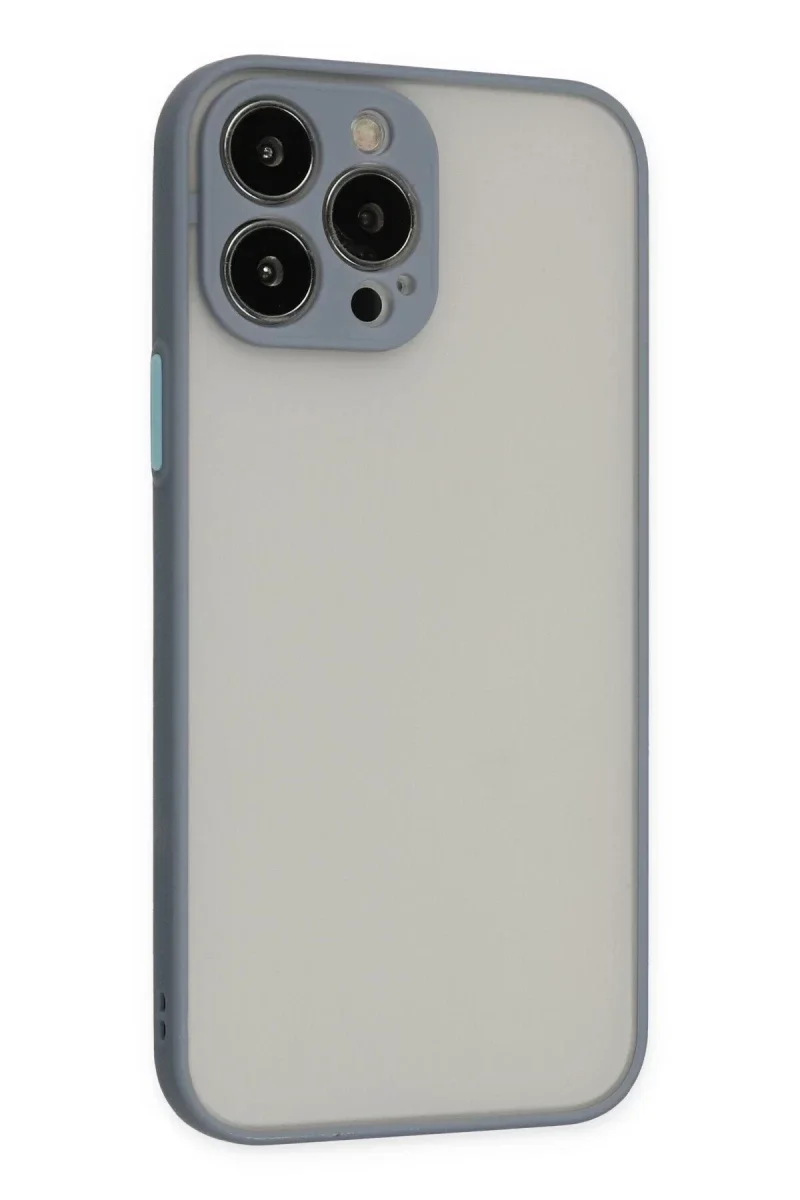 Apple iPhone 15 Pro Max Kılıf Montreal Silikon Kapak - Gri Apple iPhone 15 Pro Max Kılıf Montreal Silikon Kapak - Gri