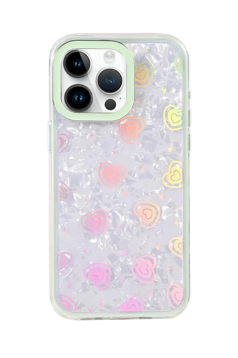 Apple iPhone 15 Pro Max Lumi Desenli Kapak - Yeşil Apple iPhone 15 Pro Max Lumi Desenli Kapak - Yeşil