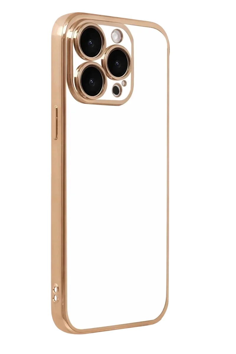 Apple iPhone 15 Pro Max Razer Lensli Silikon - Gold Apple iPhone 15 Pro Max Razer Lensli Silikon - Gold