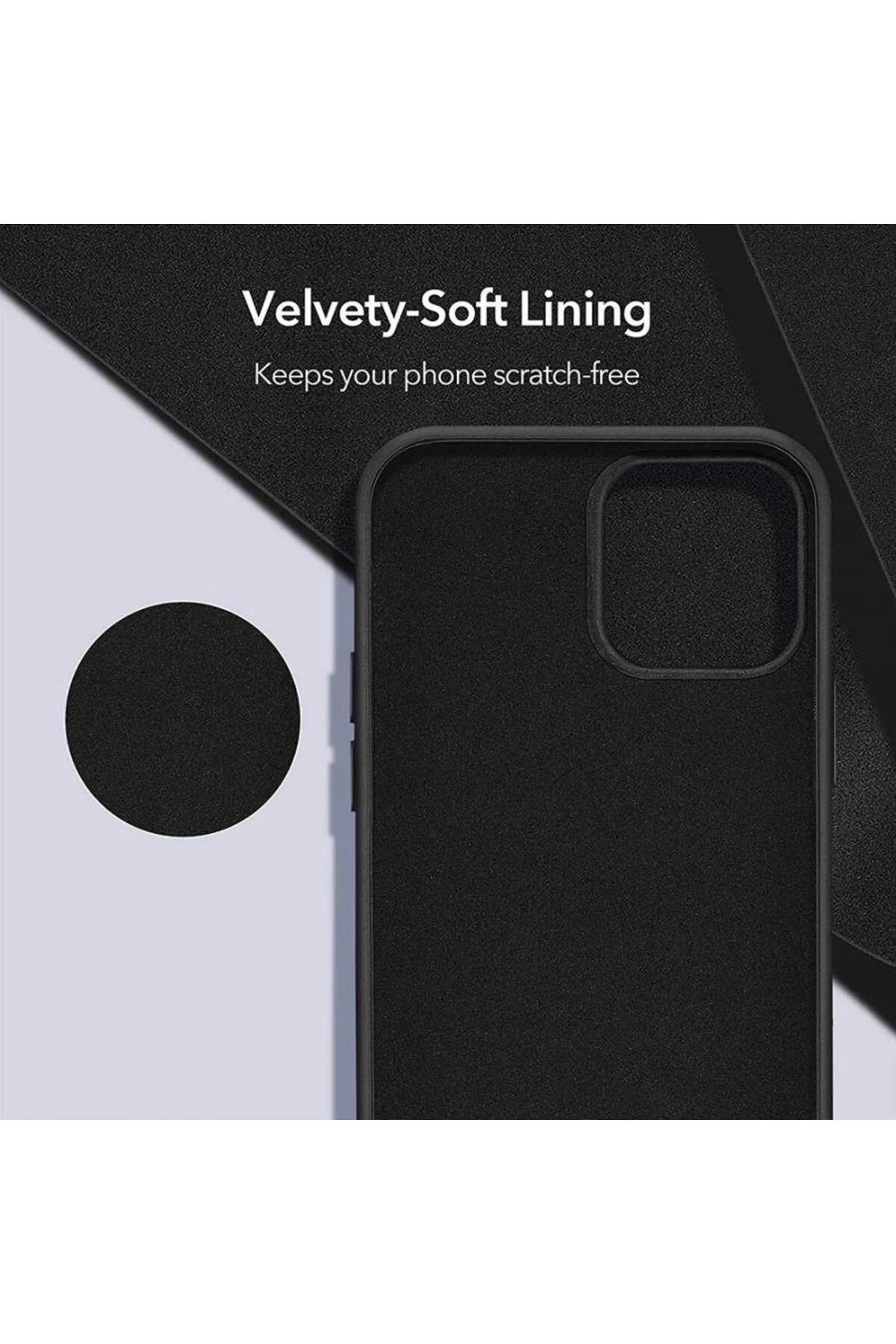 Apple iPhone 15 Pro 6.1'' İçi Kadife Silikon Kılıf Haki