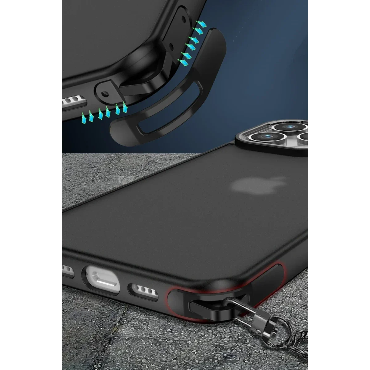 Apple iPhone 15 Pro Kılıf Elegant Kapak - Pudra Apple iPhone 15 Pro Kılıf Elegant Kapak - Pudra - Görsel 2