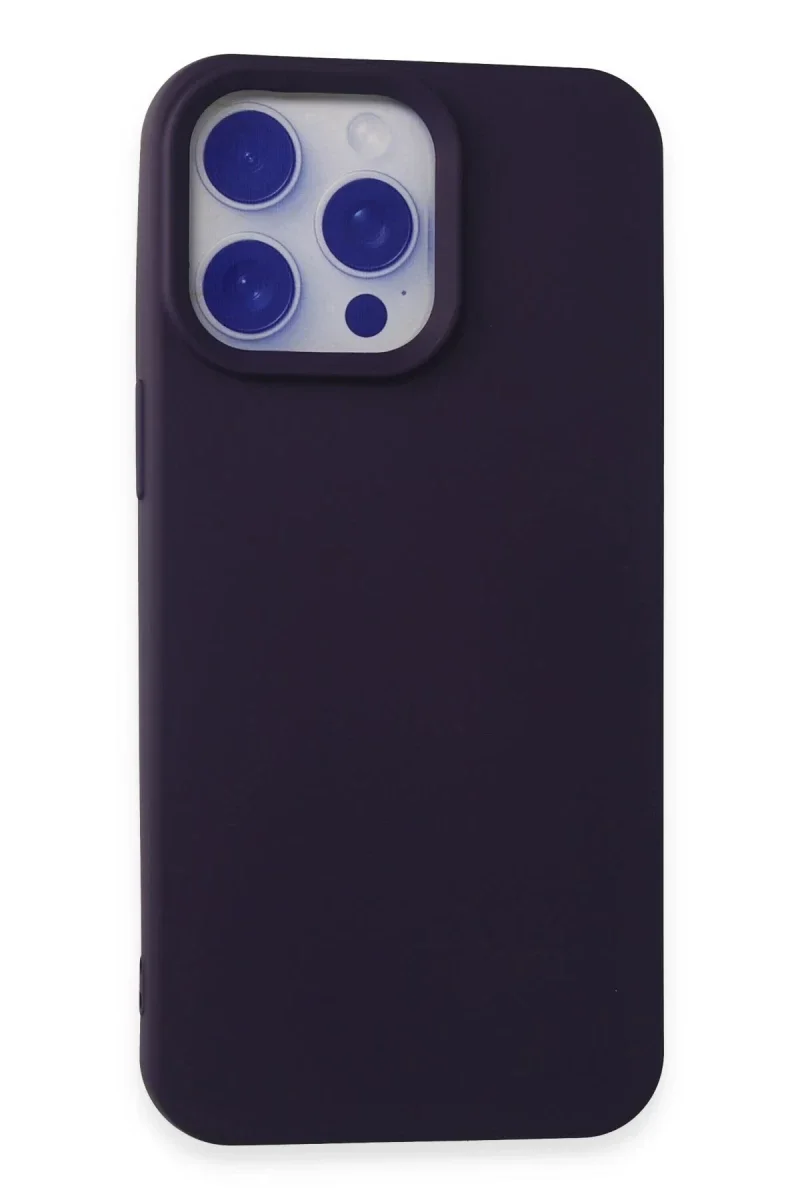 Apple iPhone 15 Pro Max Kılıf Nano içi Kadife Silikon - Mor Apple iPhone 15 Pro Max Kılıf Nano içi Kadife Silikon - Mor