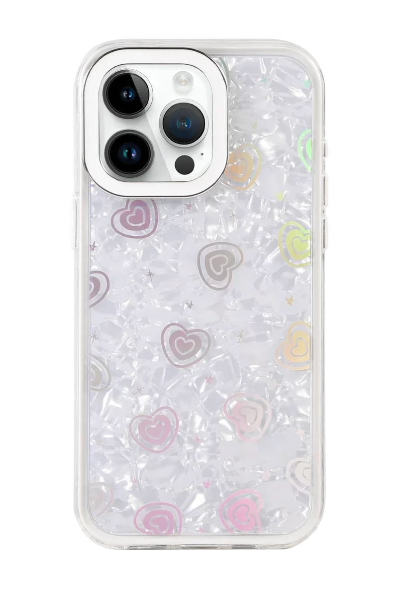Apple iPhone 15 Pro Lumi Desenli Kapak - Beyaz Apple iPhone 15 Pro Lumi Desenli Kapak - Beyaz