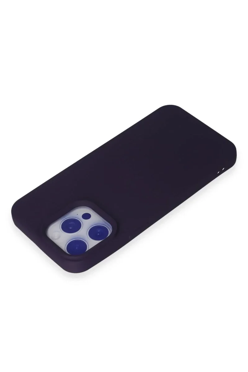 Apple iPhone 15 Pro Max Kılıf Nano içi Kadife Silikon - Mor Apple iPhone 15 Pro Max Kılıf Nano içi Kadife Silikon - Mor