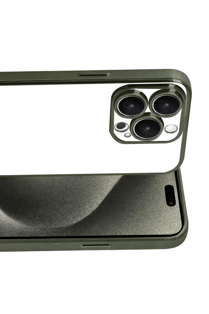 Apple iPhone 15 Pro Max Razer Lensli Silikon - Yeşil Apple iPhone 15 Pro Max Razer Lensli Silikon - Yeşil