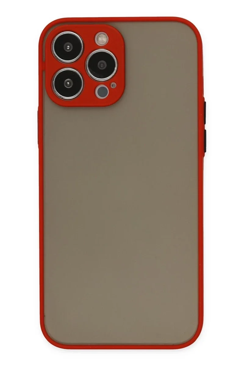 Apple iPhone 15 Pro Kılıf Montreal Silikon Kapak - Kırmızı