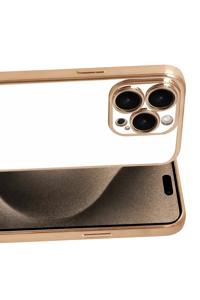 Apple iPhone 15 Pro Max Razer Lensli Silikon - Gold Apple iPhone 15 Pro Max Razer Lensli Silikon - Gold