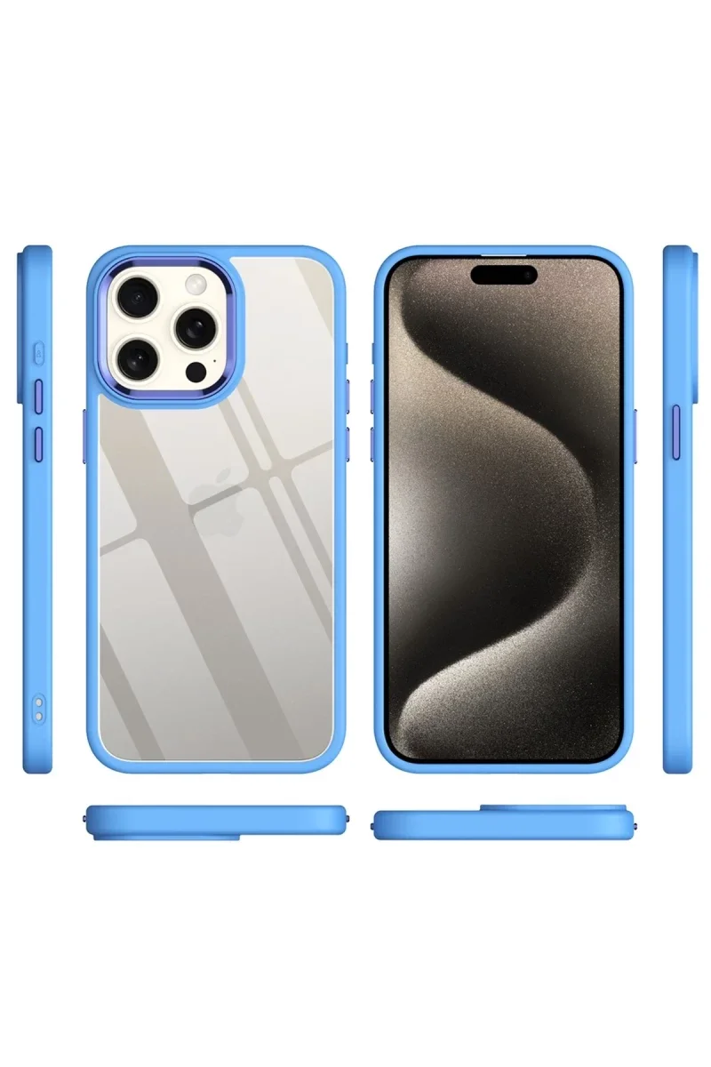 Apple iPhone 15 Pro Kılıf Power Silikon - Mavi Apple iPhone 15 Pro Kılıf Power Silikon - Mavi