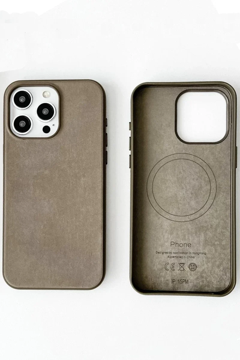 Apple iPhone 15 Pro Kılıf Karen Magsafe Kapak - Kahverengi Apple iPhone 15 Pro Kılıf Karen Magsafe Kapak - Kahverengi