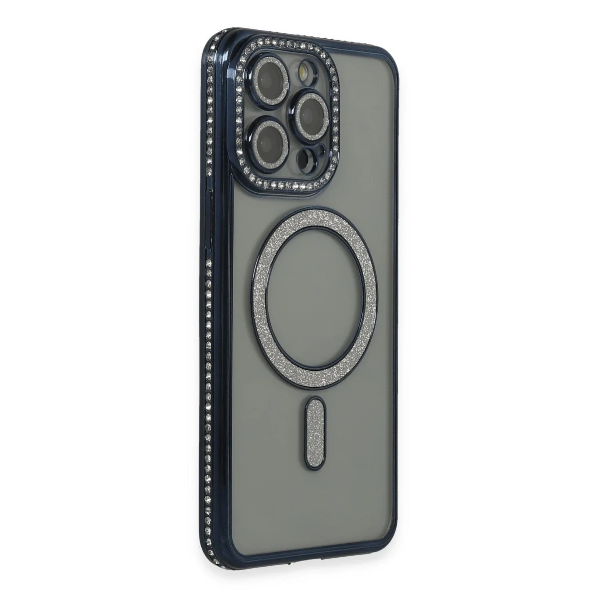 Apple İphone 15 Pro Max Kılıf Joke Simli Magneticsafe Kılıf - Lacivert Fiyatı, Yorumları ve Özellikleri
