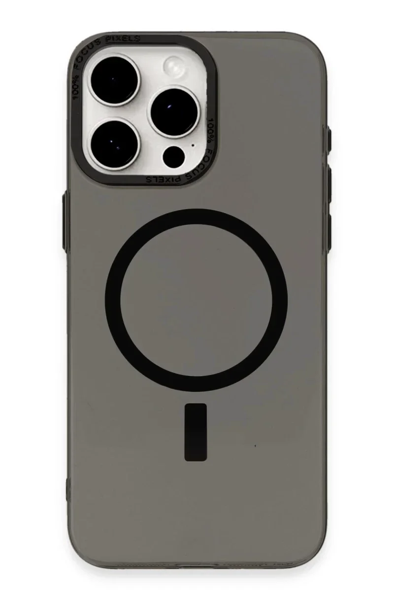 Apple iPhone 15 Pro Max Kılıf Anka PC Magneticsafe Sert Metal Kapak - Siyah Apple iPhone 15 Pro Max Kılıf Anka PC Magneticsafe Sert Metal Kapak - Siyah