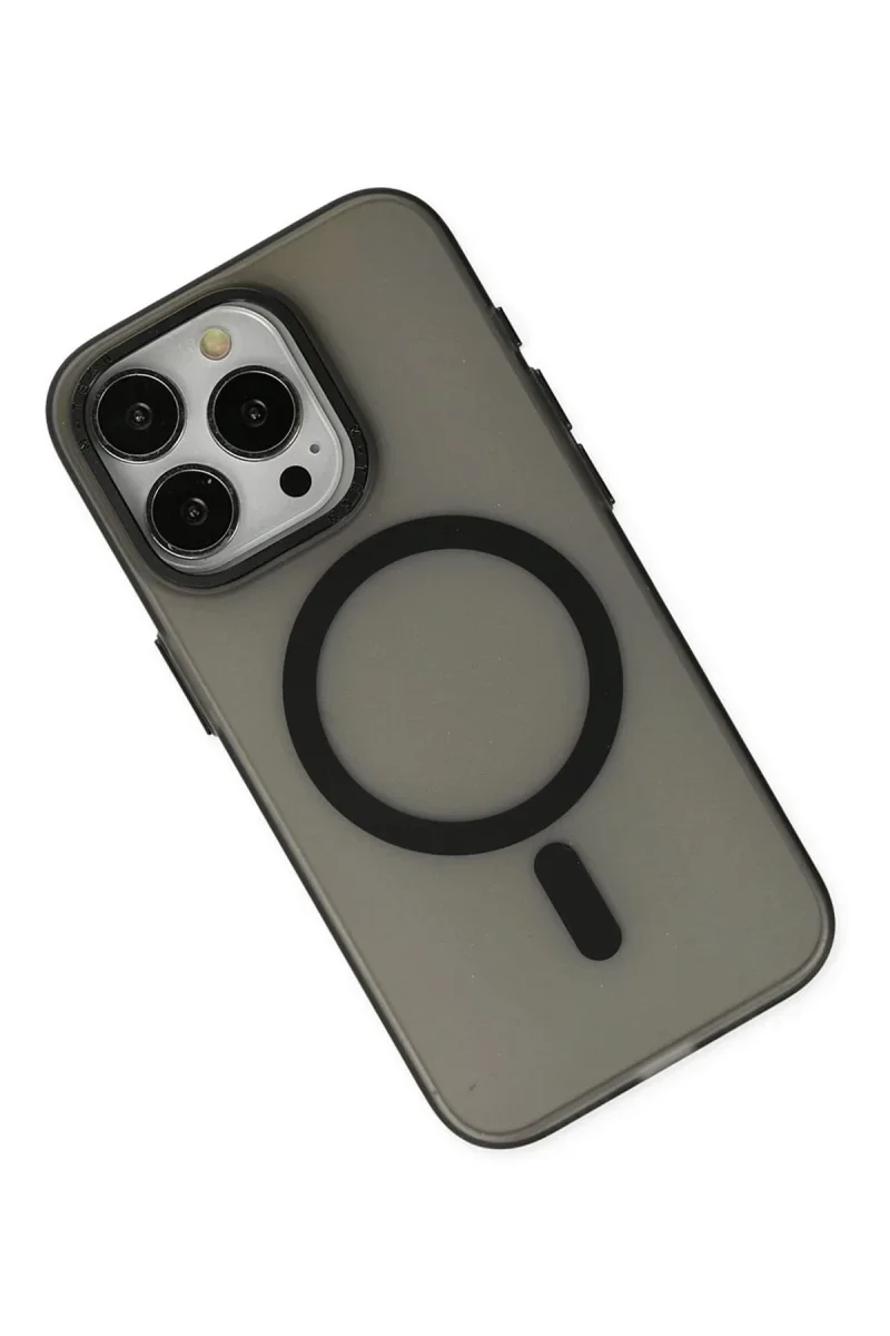 Apple iPhone 15 Pro Kılıf Lodos Magneticsafe Mat Kapak - Siyah Apple iPhone 15 Pro Kılıf Lodos Magneticsafe Mat Kapak - Siyah