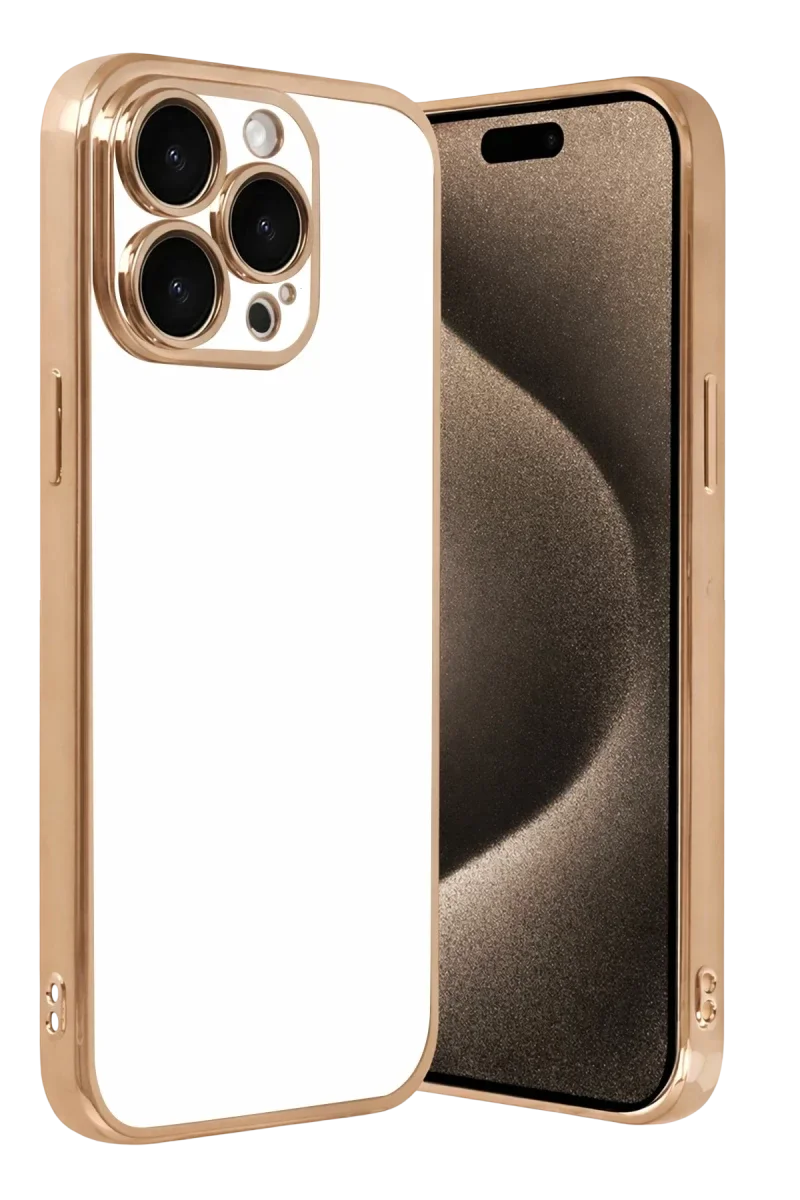 Apple iPhone 15 Pro Max Razer Lensli Silikon - Gold Apple iPhone 15 Pro Max Razer Lensli Silikon - Gold