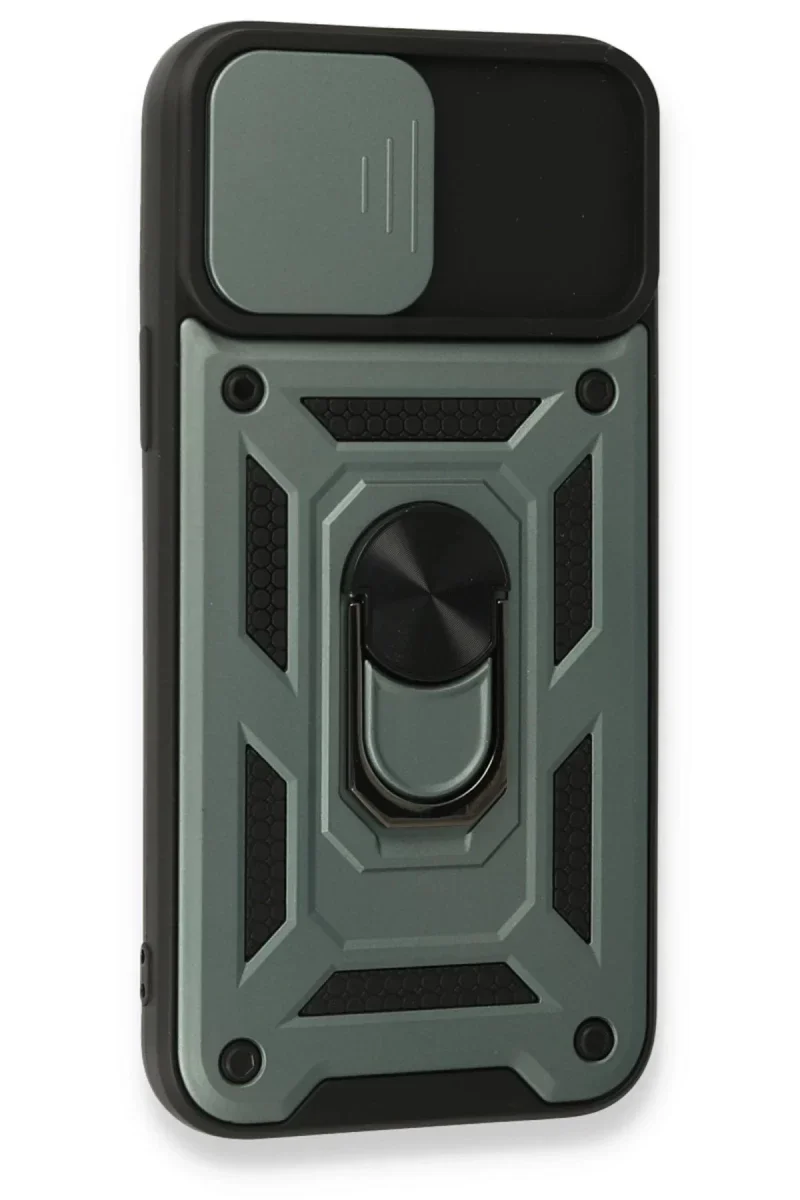 Apple iPhone 15 Pro Max Kılıf Pars Lens Yüzüklü Silikon - Yeşil Apple iPhone 15 Pro Max Kılıf Pars Lens Yüzüklü Silikon - Yeşil