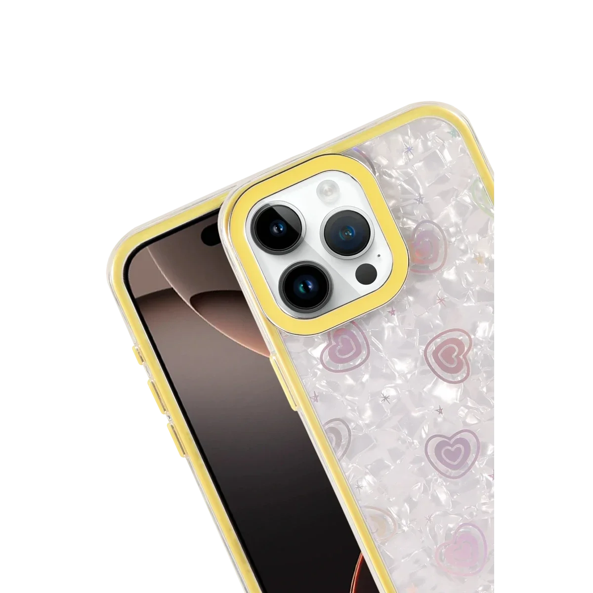 Apple iPhone 15 Pro Max Lumi Desenli Kapak - Sarı Apple iPhone 15 Pro Max Lumi Desenli Kapak - Sarı - Görsel 2