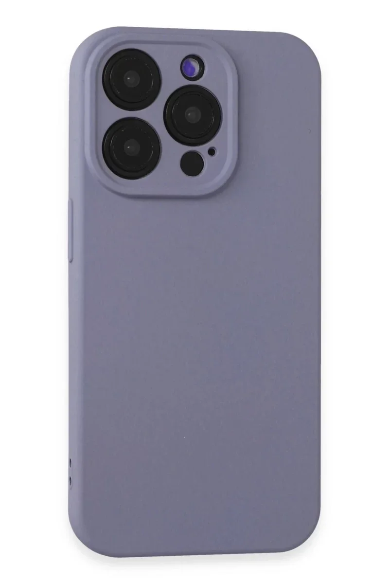 Apple iPhone 15 Pro Max Kılıf Nano içi Kadife Silikon - Lila