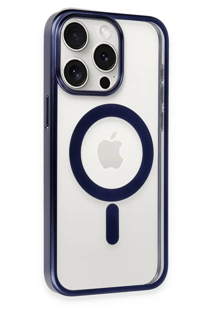 Apple iPhone 15 Pro Kılıf Erozi Magsafe Kapak - Lacivert Apple iPhone 15 Pro Kılıf Erozi Magsafe Kapak - Lacivert