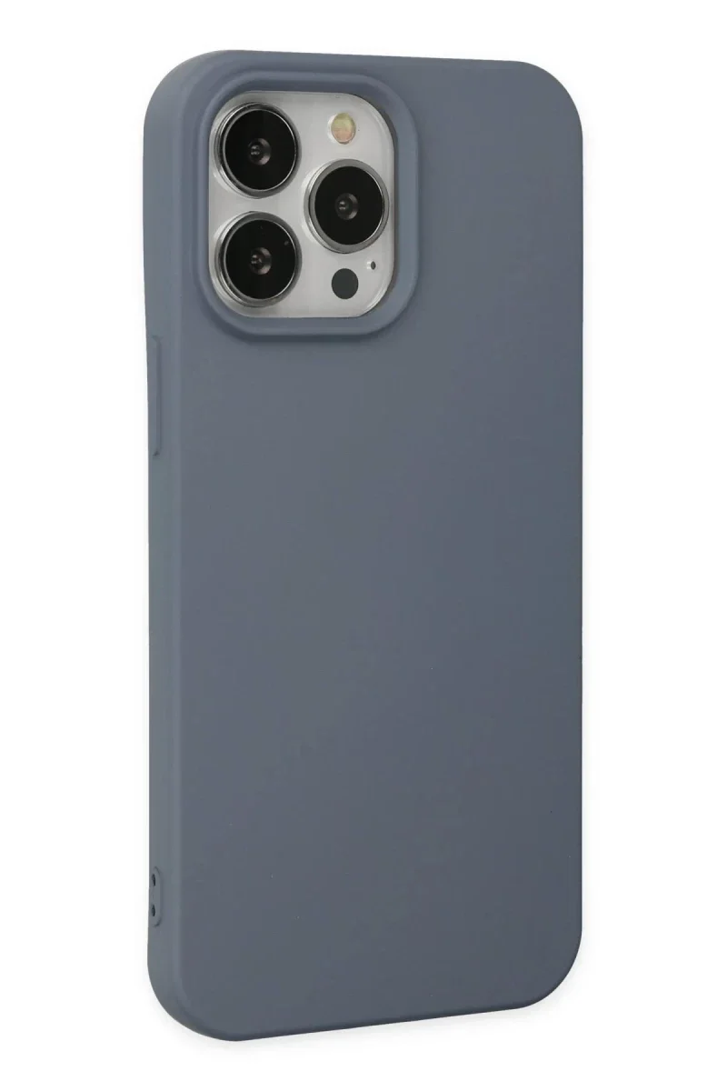 Apple iPhone 15 Pro Max Kılıf Nano içi Kadife Silikon - Gri Apple iPhone 15 Pro Max Kılıf Nano içi Kadife Silikon - Gri