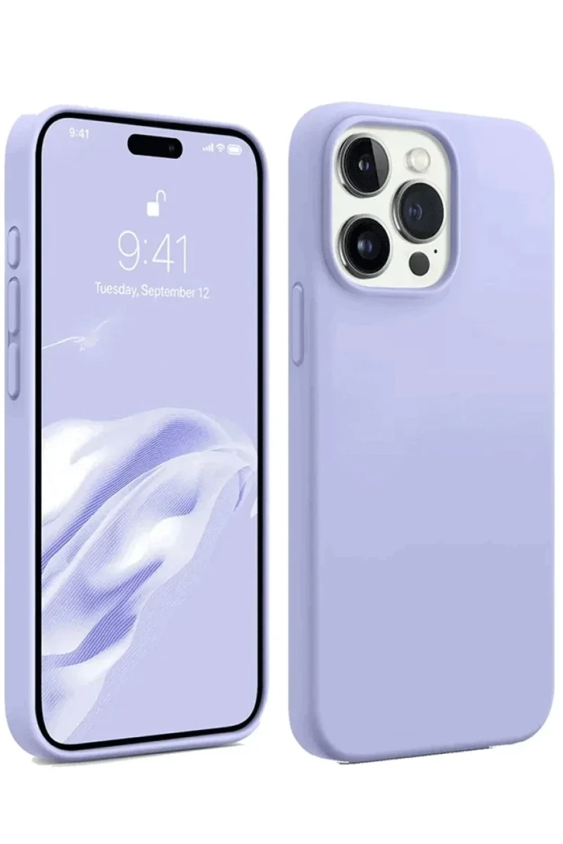 Apple iPhone 15 Pro Max Kılıf First Silikon - Lila Apple iPhone 15 Pro Max Kılıf First Silikon - Lila