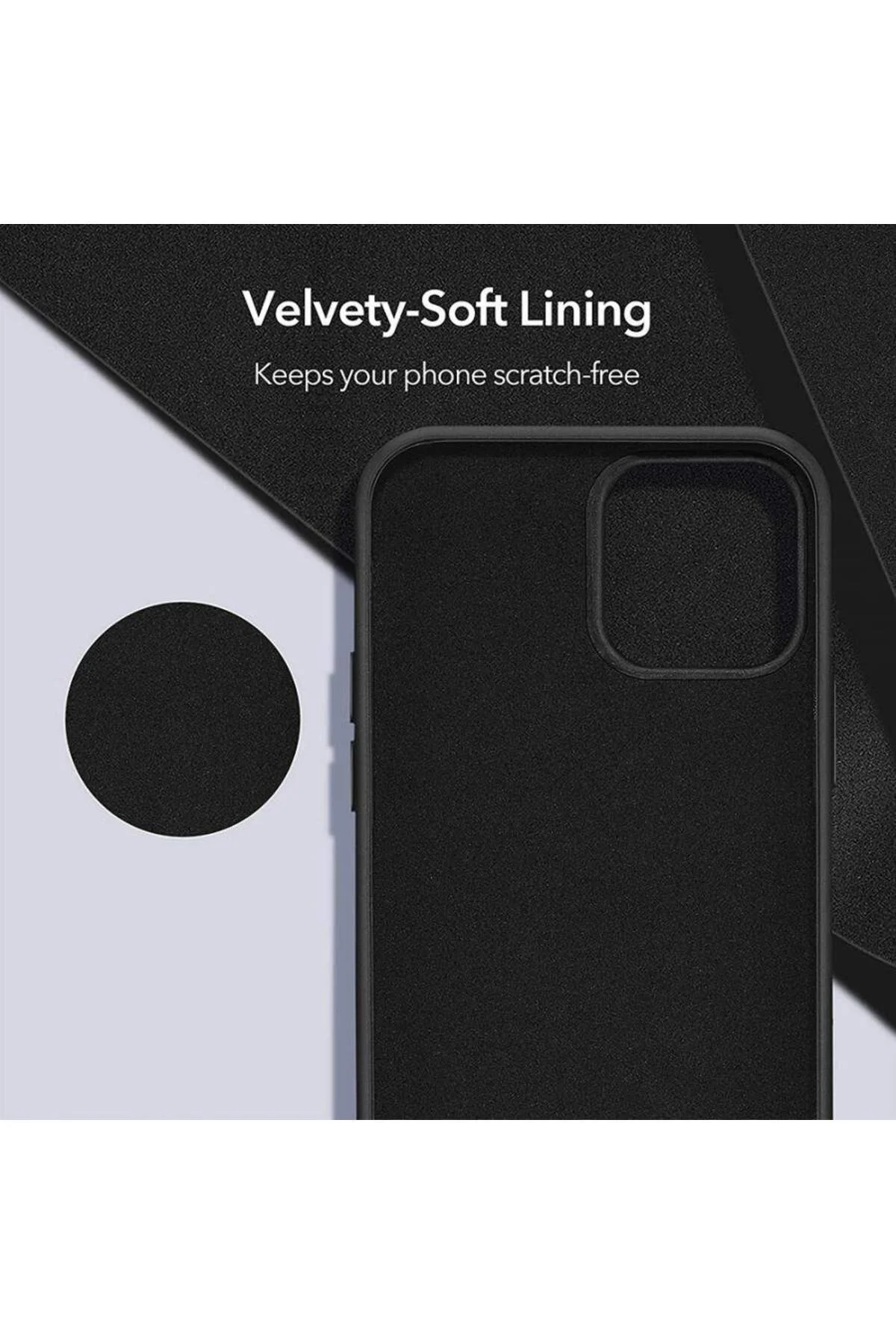 Apple iPhone 15 Pro 6.1'' İçi Kadife Silikon Kılıf Yeşil