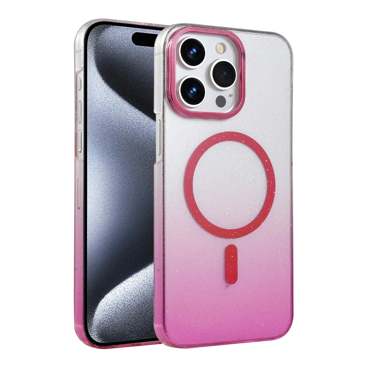 Apple İphone 15 Pro Max Glossy Magsafe Kapak - Pembe Apple İphone 15 Pro Max Glossy Magsafe Kapak - Pembe
