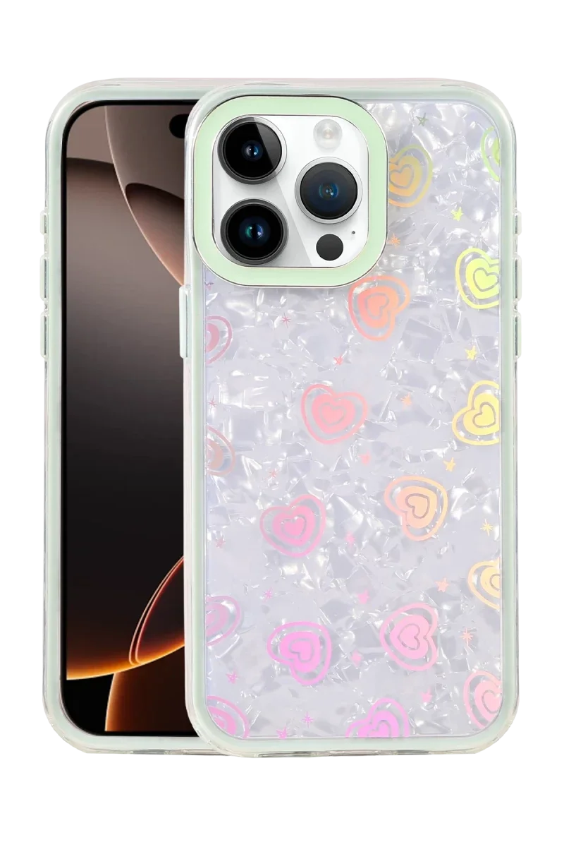 Apple iPhone 15 Pro Max Lumi Desenli Kapak - Yeşil Apple iPhone 15 Pro Max Lumi Desenli Kapak - Yeşil