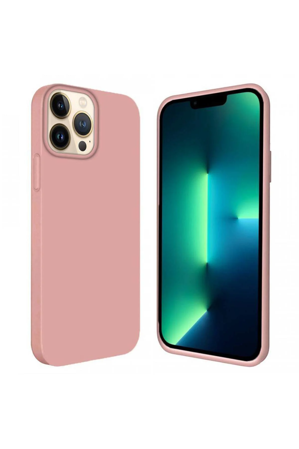 Apple iPhone 15 Pro Max 6.7'' İçi Kadife Silikon Kılıf Rose