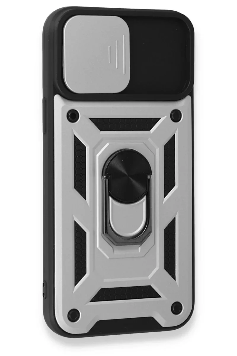 Apple iPhone 15 Pro Kılıf Pars Lens Yüzüklü Silikon - Gümüş Apple iPhone 15 Pro Kılıf Pars Lens Yüzüklü Silikon - Gümüş