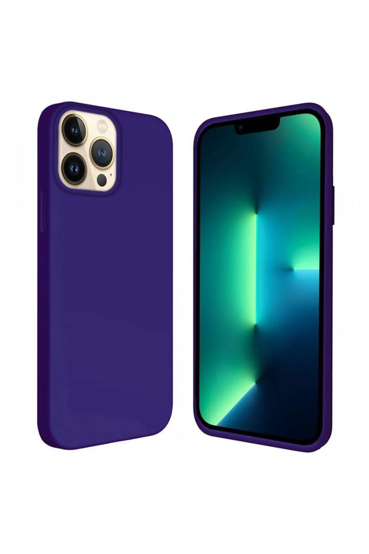 Apple iPhone 15 Pro 6.1'' İçi Kadife Silikon Kılıf Lacivert