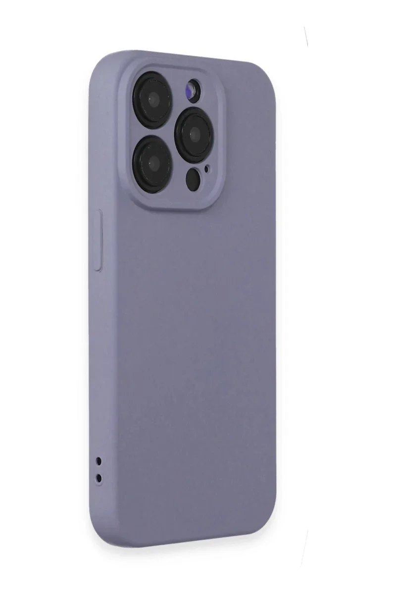 Apple iPhone 15 Pro Kılıf Nano içi Kadife Silikon - Lila