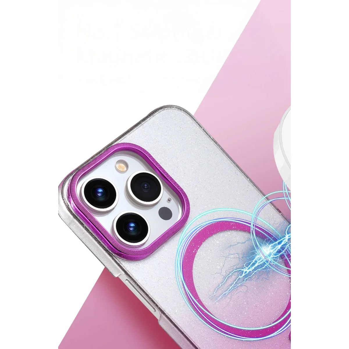 Apple İphone 15 Pro Max Glossy Magsafe Kapak - Pembe Apple İphone 15 Pro Max Glossy Magsafe Kapak - Pembe
