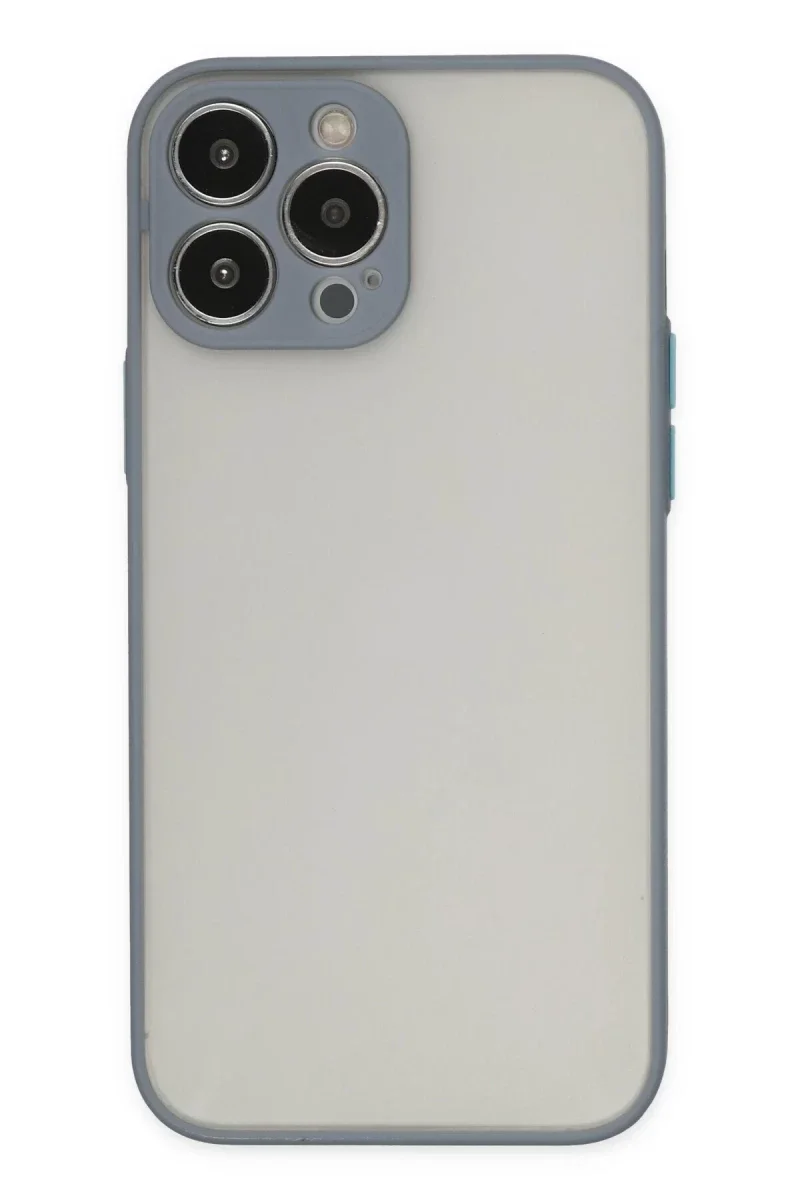 Apple iPhone 15 Pro Max Kılıf Montreal Silikon Kapak - Gri Apple iPhone 15 Pro Max Kılıf Montreal Silikon Kapak - Gri
