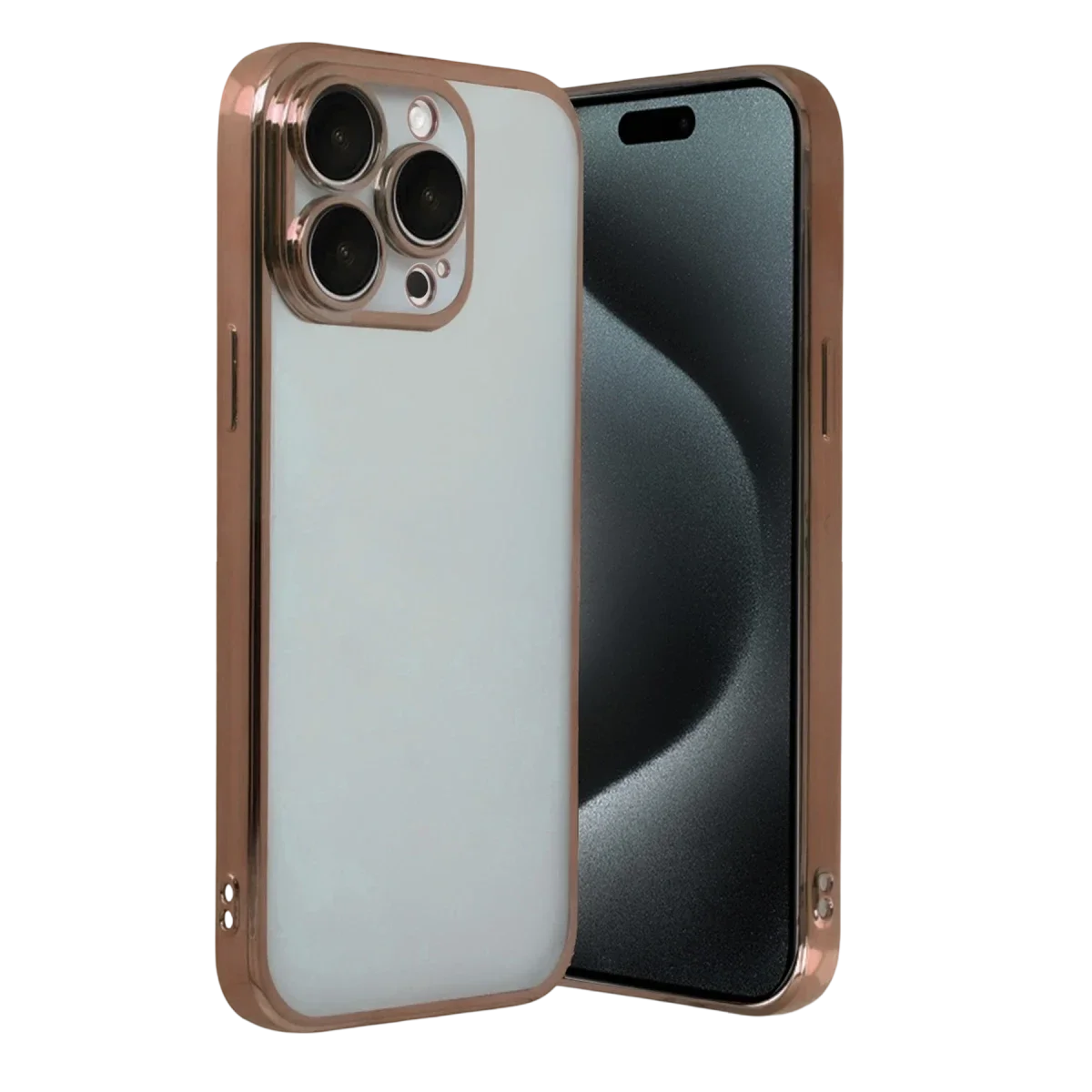 Apple iPhone 15 Pro Max Razer Lensli Silikon - Çöl Titanyum Apple iPhone 15 Pro Max Razer Lensli Silikon - Çöl Titanyum